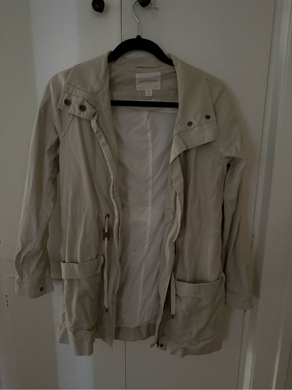 Trenery Light Beige Women's Utility Jacket - Casual Anorak